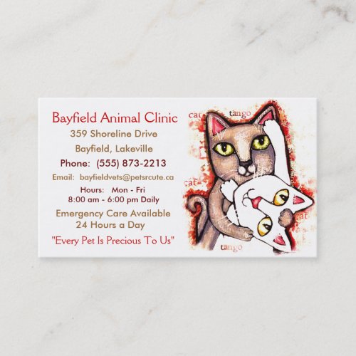 Veterinarian / Cat Lover's Business Cards