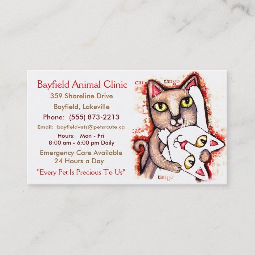 Customizable Veterinarian / Cat Lover's Business Cards