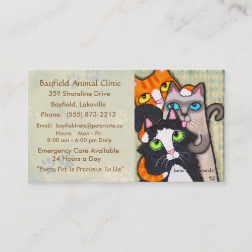 Veterinarian  Cat Lovers Business Cards