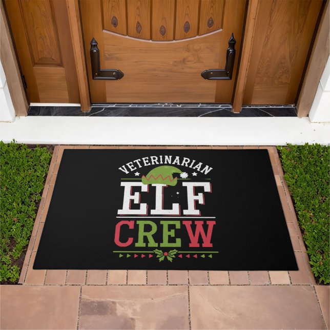 Veterinarian Christmas Elf Veterinary Technician  Doormat (Outdoor)