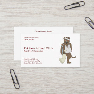 Veterinarian Clinic Animal Hospital Business Card