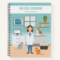 Veterinarian Clinic Vet Doctor Woman Custom Name