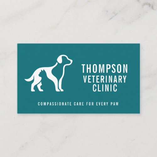 Veterinarian Clinic Vet Pet Office Business Card