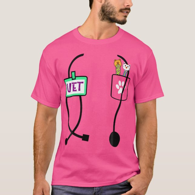 Veterinarian Costume Boys Girls Kids Animal Doctor T-Shirt (Front)