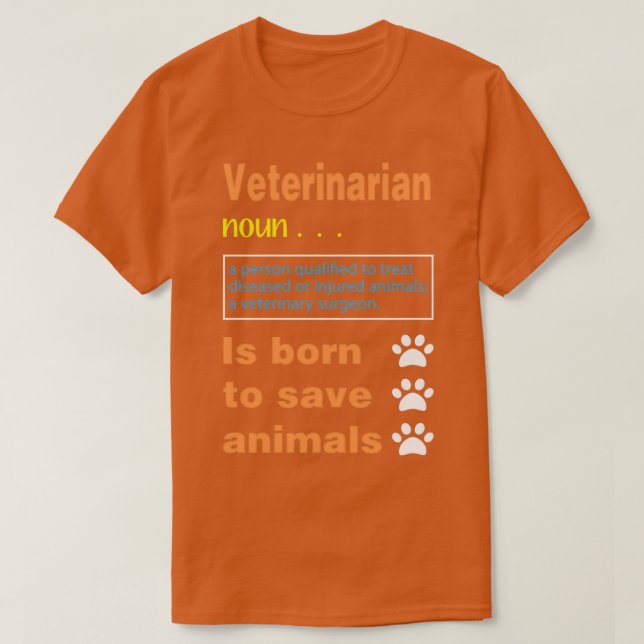 Veterinarian Definition Gift Funny veterinary job  T-Shirt (Design Front)