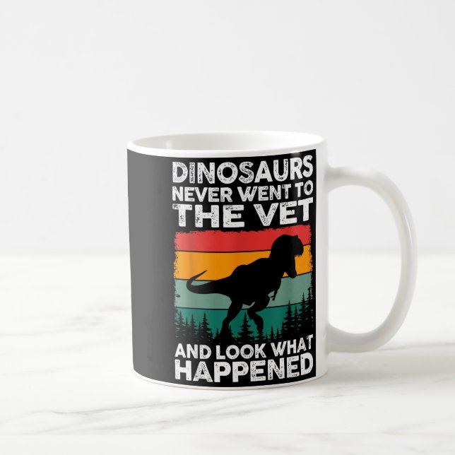 Veterinarian Dinosaur Funny Vet Life Animal Rescue Coffee Mug (Right)
