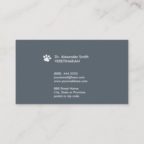 Veterinarian dog paw ı business card