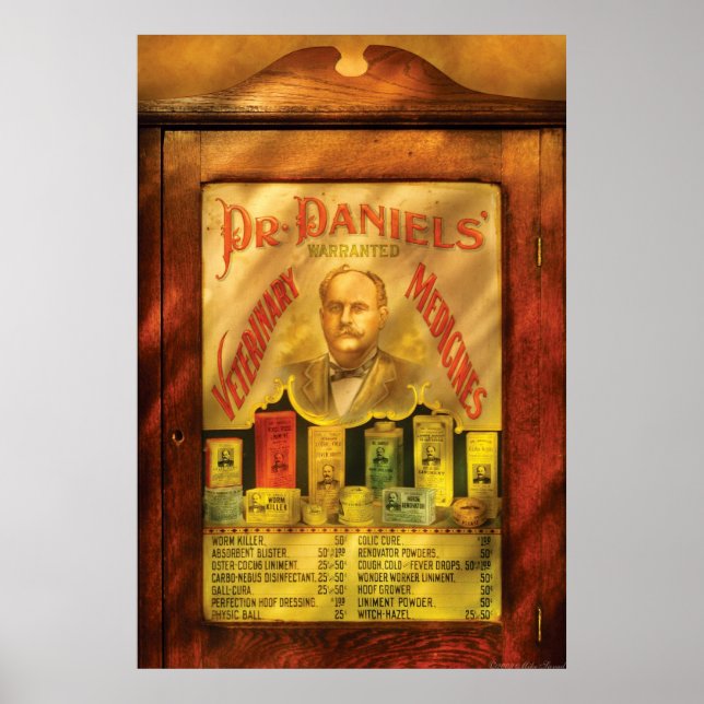 Veterinarian - Dr Daniels, Veterinary Medicines Poster (Front)