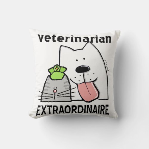 Veterinarian Extraordinaire Throw Pillow