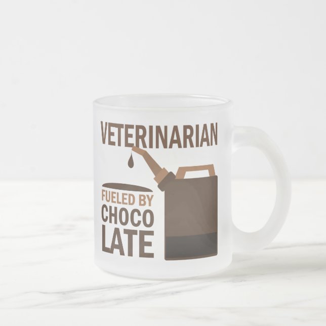 Veterinarian Gift Frosted Glass Coffee Mug (Right)