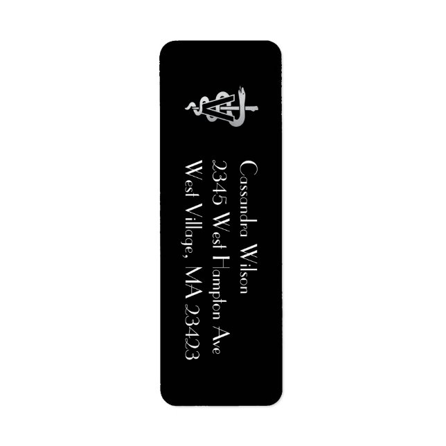 Veterinarian Graduation Black Silver Label (Front)