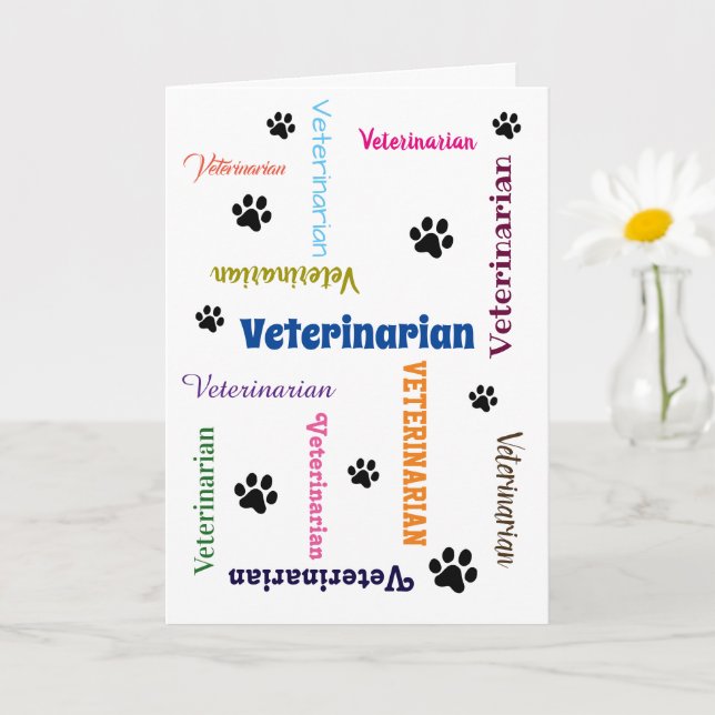 Veterinarian Graduation Card (Small Plant)