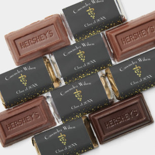 Veterinarian Graduation Grey Gold Hershey's Miniatures