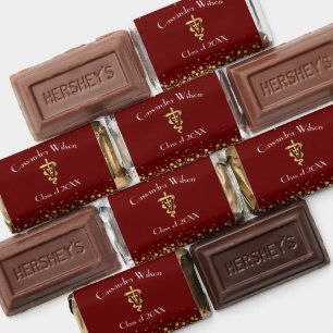 Veterinarian Graduation Maroon Gold  Hershey's Miniatures