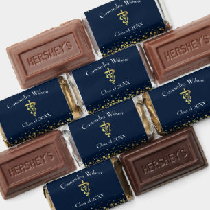 Veterinarian Graduation Navy Blue Gold Hershey's Miniatures