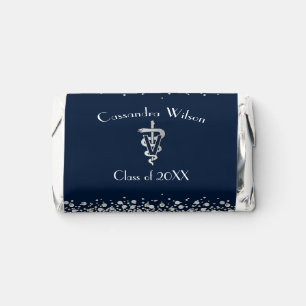 Veterinarian Graduation Navy Blue Silver Hershey's Miniatures