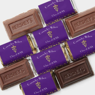 Veterinarian Graduation Purple Gold Hershey's Miniatures