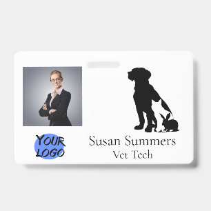 Veterinarian Groomer Pet Dog Cat Business Badge