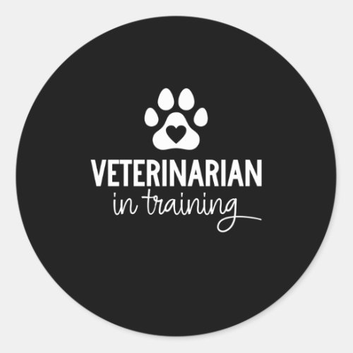 Veterinarian in Training Classic Round Sticker