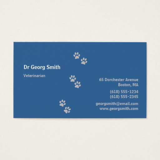 Customizable Veterinarian Business Card