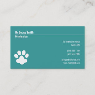 Veterinarian Info Appointment Card