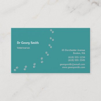 Veterinarian | Info Appointment Card by wierka at Zazzle