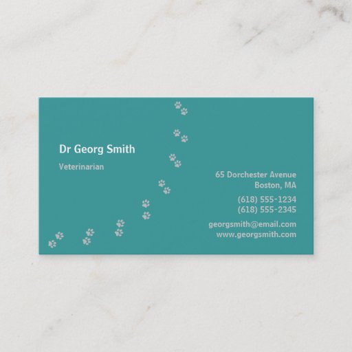 Customizable Veterinarian Business Card