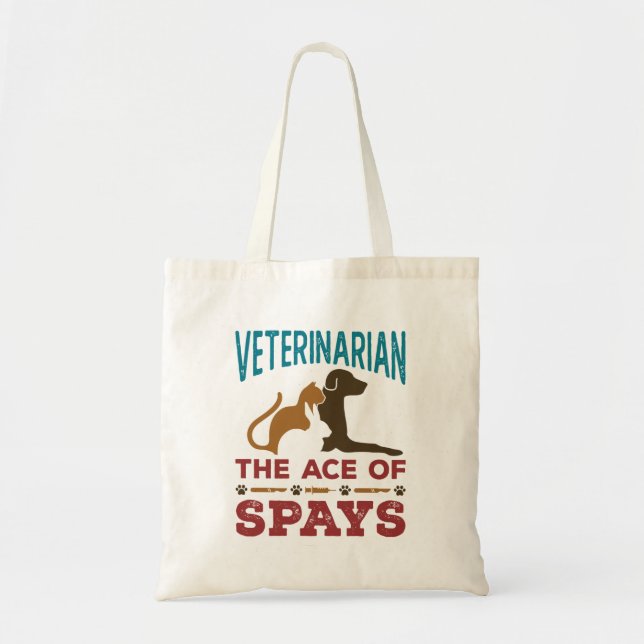 Veterinarian Joke The Ace of Spays Tote Bag (Front)