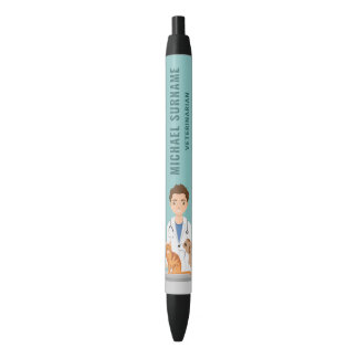 Veterinarian Man Vet Clinic Pet Doctor Custom Name Pen