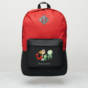 Veterinarian Mermaid Octopus Illustration Port Authority® Backpack