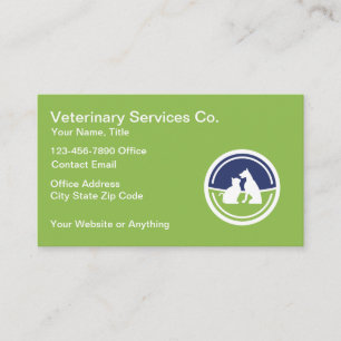 Veterinarian Modern Trendy Business Cards