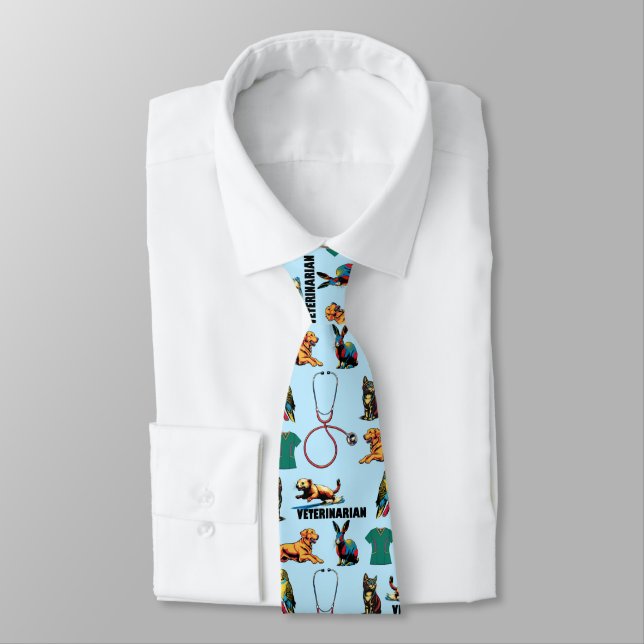 Veterinarian  neck tie (Tied)
