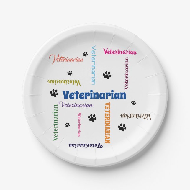 Veterinarian Paper Plates (Front)