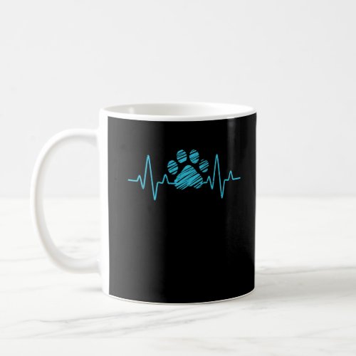 Veterinarian Paw Heartbeat Love Animals Vet Tech Coffee Mug