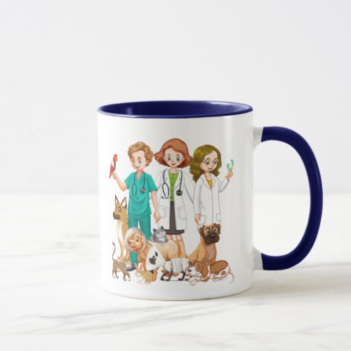 Veterinarian People Background Mug