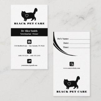 Veterinarian Pet Care | Info Appointment Card