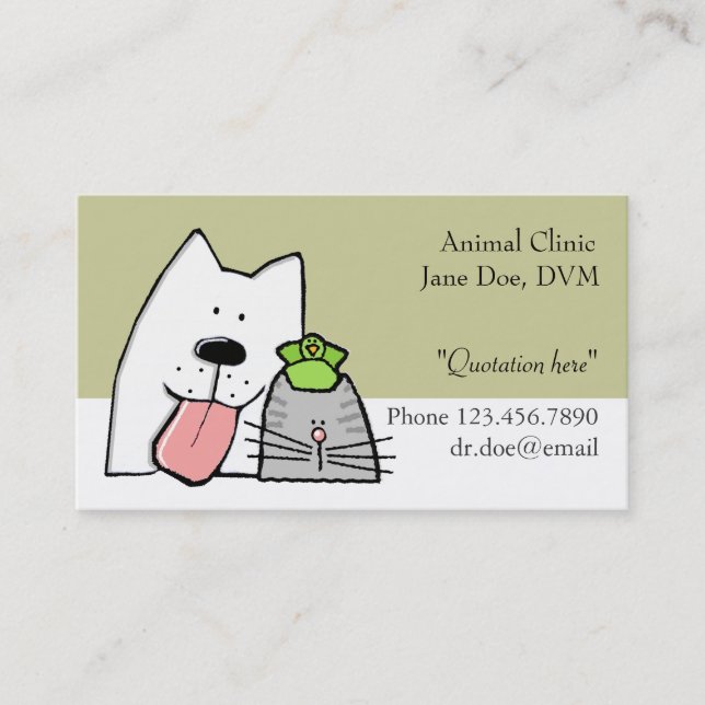 Veterinarian, Pet Care Pro, Customize Business Card (Front)