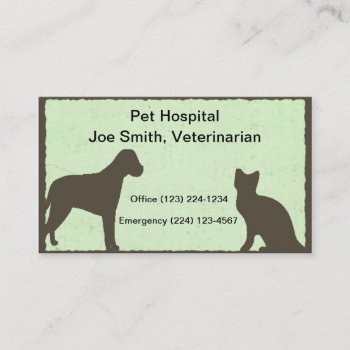 Veterinarian Pet Service Business Card by Iggys_World at Zazzle