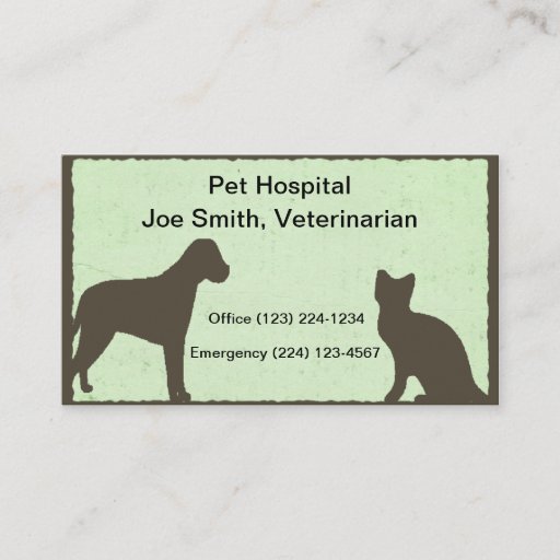 Customizable Veterinarian Pet Service Business Card