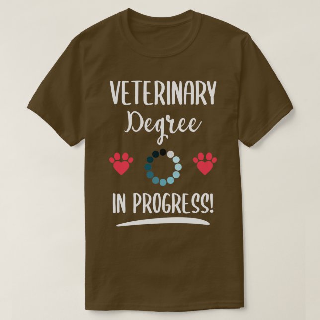 Veterinarian Progress Funny Veterinary Graduate pr T-Shirt (Design Front)