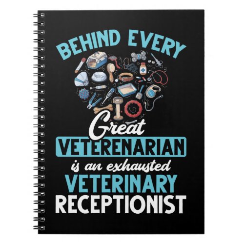 Veterinarian Receptionist Animal Veterinary Love Notebook
