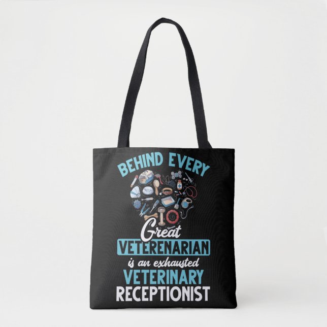 Veterinarian Receptionist Animal Veterinary Love Tote Bag (Front)
