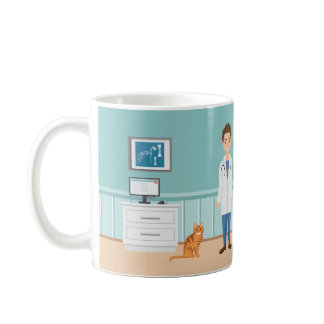 Veterinarian Room Vet Man Pet Doctor Custom Name Coffee Mug
