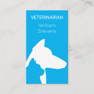 Veterinarian service cat dog business card