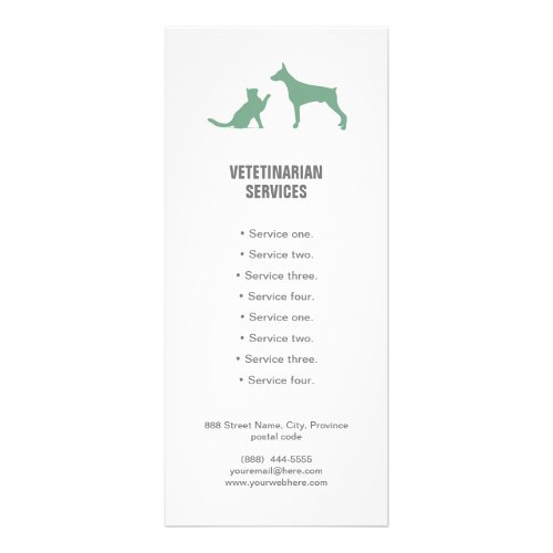 Veterinarian Services Dog and Cat rack card