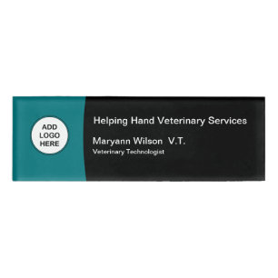 Veterinarian Services Logo Name Tag
