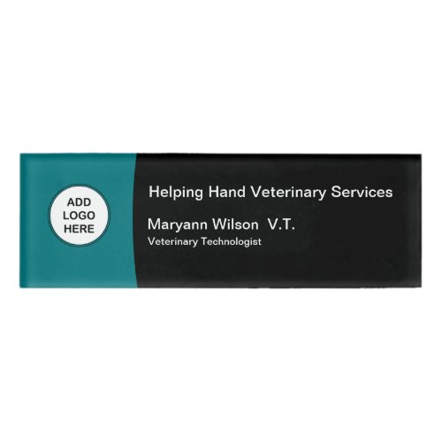 Veterinarian Services Logo Name Tag