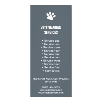 Veterinarian Services Paw Rack Card by Naokko at Zazzle