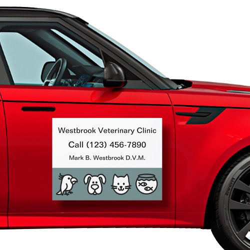 Veterinarian Services Simple Car Magnets