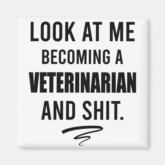 Veterinarian Shirt Funny Vet Graduation Gift Shirt Magnet (Front)